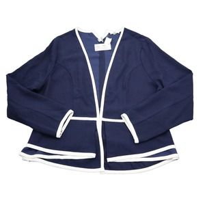 Freshmint Jacket Womens 3XL Blue Open Long Sleeve Fashion Casual Blazer